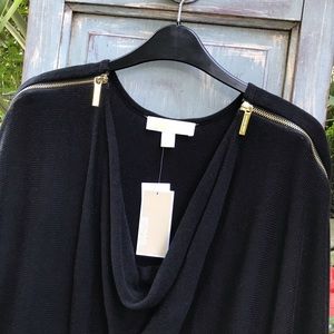 NWT Michael Kors Black Sweater Dress Sz L
